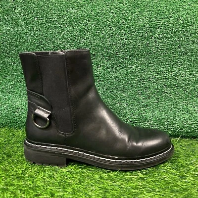 Franco Sarto Seri Chelsea Botas Mujer 7 M Cuero Negro Botín Cremallera Lateral Foto 1 de 4