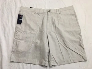 Pantalones Cortos Chaps Para Hombre Talla 42 Níquel Claro Frente Plano Hasta la Rodilla Algodón Informales Nuevos con Etiquetas - Imagen 1 de 10