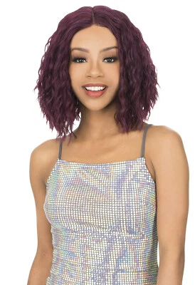 NEW BORN FREE SYNTHETIC MAGIC LACE FRONT I & FREE PART BOB WAVY WIG - MLI322 - Image 1 of 4