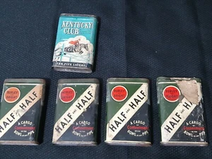 Burley And Bright Half And Half Kentucky Club Antique Tobacco Tins - Picture 1 of 4