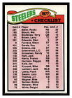 1977 Topps #222 Steelers Checklist/Leaders