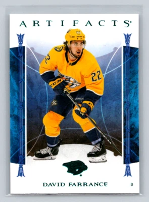 2022-2023 Upper Deck Artifacts #24 David Farrance Turquoise - Image 1 of 2