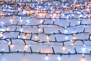 Festliche Glitzerlichter 1000 LEDs Eisweiß/Warmweiß Mix - Bild 1 von 2