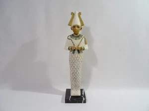 EGYPTIAN GOD OSIRIS SCULPTURE STATUE SIGNED IN SANTINI CERAMICS CAPODIMONTE - Picture 1 of 12