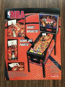 NBA Pinball Machine Sales Flyer by Stern ( NEW Uncirculated ) - Picture 1 of 1