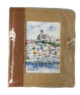 NUEVO Álbum de recortes de fotos en acuarela IBIZA inspirado en colección con esquinas de fotos Foto 1 de 4