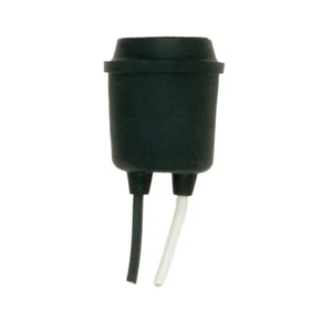 Rubber Coated Pigtail Socket 14 GA 105C Leads 600V / 660W - SATCO-90-1097 - Picture 1 of 1