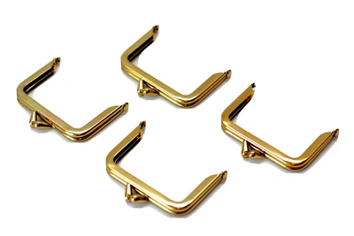 2x Taschenrahmen / Taschenbügel / Portemonnaie, 50 x 40 mm, Messing, 80er Jahre - Bild 1 von 4