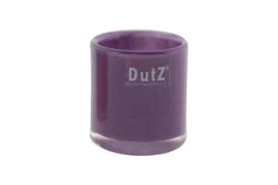 Dutz Cylinder C1, Farbe VIOLET, lila, H 11 cm, D 11 cm, dickes Glas, mundgeblase - Bild 1 von 3