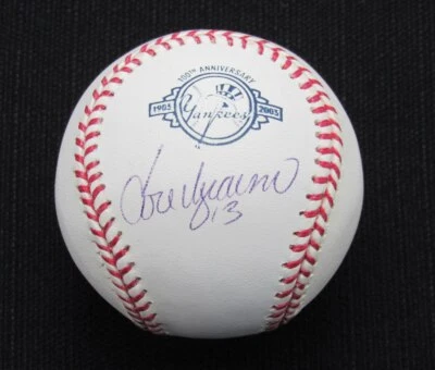 José Vizcaíno Firmado/Auto Yankees 100º OML Béisbol JSA 186777 Foto 1 de 2