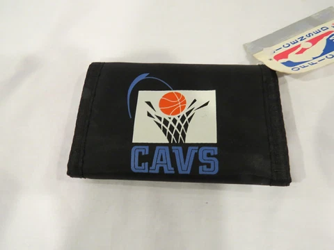 Retro NBA Cleveland Cavs Cavaliers Printed Tri-Fold Nylon Wallet - NEW! Cover