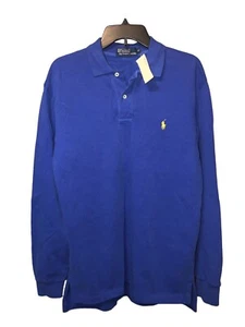 NOS Mens Vtg 90s Polo Ralph Lauren M Royal Blue Shirt Pony NWT NEW Oversized Y2K - Picture 1 of 5