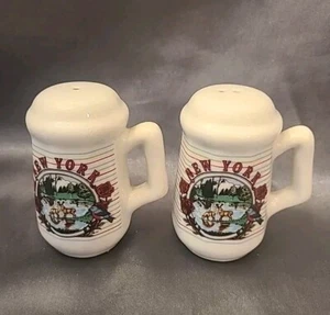 Lipco New York Salt And Pepper Shakers Set White Ceramic Porcelain  - Picture 1 of 8