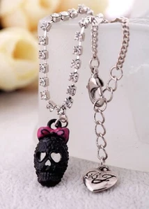 Punk Style schwarze Cutout Totenkopf Halskette, Halloween Ausrüstung - Bild 1 von 5