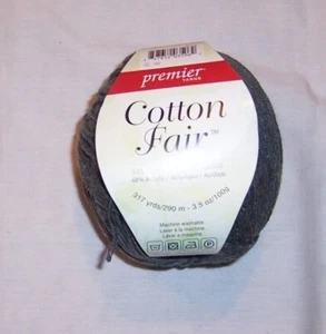 Premier Cotton Fair Yarn - Slate Gray or Cotton or Cotton Blend Multicolor Yarn - Picture 1 of 9