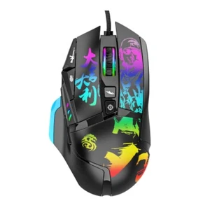 RGB Gaming Mouse Wired Chroma Backlit 6400DPI Adjustable USB Mouse for Windows - Picture 1 of 8