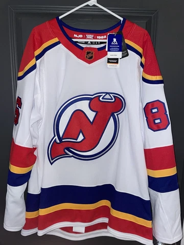 Jack Hughes New Jersey Devils Reverse Retro 2.0 White Jersey SZ 56 ADIDAS PG Cover