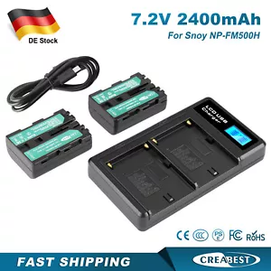 2x NP-FM500H Kamera Akku+Dual Ladegerät Für Sony DSLR A100 A200 A300 Alpha A900 - Bild 1 von 14