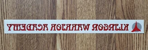 Star Trek Klingon Warrior Academy Window Sticker. inside car window. - Picture 1 of 3