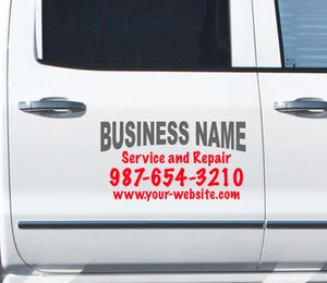 Custom Business Name Advertising sign Car Lettering Decal work Truck vinyl CS21 - Picture 1 of 6