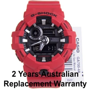 CASIO G-SHOCK MEN'S WATCH 3D FACE GA-700 RED x BLACK GA-700-4A 2-YEARS WARRANTY - Picture 1 of 10