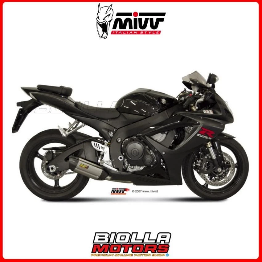 Suzuki GSXR 750 2006 2007 Scarico Mivv Suono Steel Terminale Marmitta Exhaust