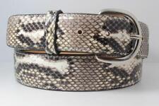 Handmade Genuine Natural Python Leather Belt (Made in U.S.A)