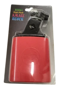 Jam Block High Ton mit Halterung für Schlagzeug Stange Small Red Rot High Pitch - Bild 1 von 6