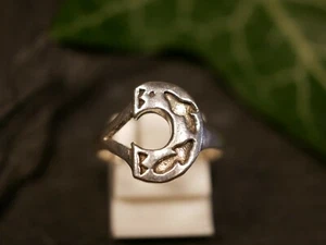 Wunderbarer 925 Sterling Silber Ring Buchstabe Initiale C Struktur Elegant Edel - Bild 1 von 8