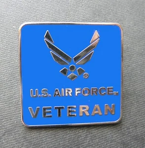 USAF US Air Force Veteran Vet USA Square Lapel Pin Badge 1.4 inches - Picture 1 of 2