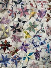 Vintage Quilt Blocks Hand Sewn 8 Pointed Star 1930s 40s 50s LOT Of 88!