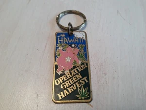 VTG 1982 Hawaii Operation Green Harvest Keychain Pig Harvesting Marijuana 420 - Picture 1 of 6