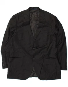 DOCKERS Mens 2 Button Blazer Jacket UK 44 2XL Black Wool AQ01 - Picture 1 of 3