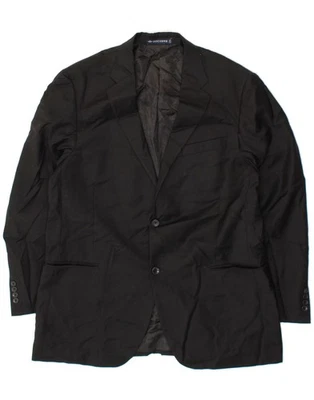 DOCKERS Mens 2 Button Blazer Jacket UK 44 2XL Black Wool AQ01 - Image 1 of 3