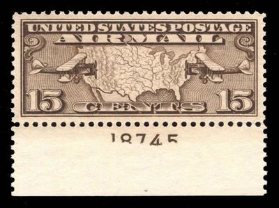 MOMEN: US #C8 PLATE SINGLE MINT OG NH PSE GRADED CERT XF-SUP 95 LOT #95731 - Image 1 of 3