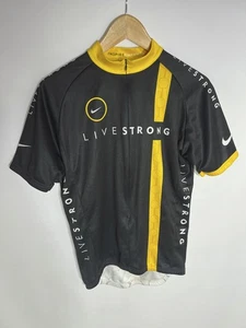 Camiseta de ciclismo Nike Livestrong Inspire Empower | Para hombre | Negra/Amarilla | XL | - Imagen 1 de 10