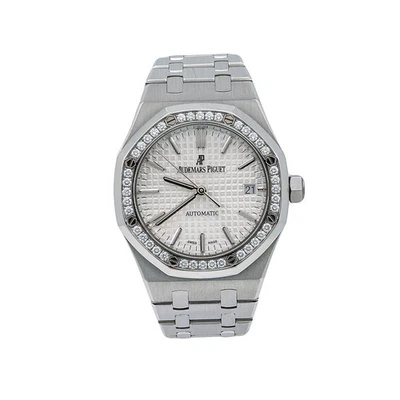 Audemars Piguet Royal Oak 37 mm esfera blanca diamante de fábrica - 15451ST.ZZ.1256ST.01 Foto 1 de 4