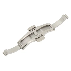 Double Button Watch Deployment Clasp Stainless Steel Strap Clasp Replacement UK - Picture 1 of 22