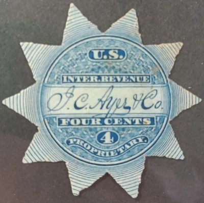 U.S.A MATCH AND MEDICINE STAMPS SCOTT RS9a. - Image 1 of 2