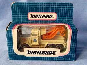 Matchbox MB61 Peterbilt Police Wreck Truck SFPD Blue & Orange - Boxed New - 1987 - Picture 1 of 3