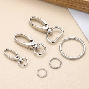 1 juego de clips de correa para etiquetas de perro con anillos a juego para collares y collares de gato perro - Imagen 1 de 10
