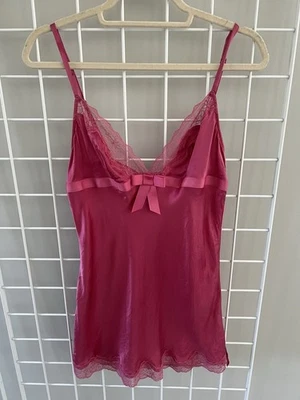 Victoria’s Secret Vestido Babydoll de Seda Muy Sexy Floral Encaje Rosa Talla M Foto 1 de 4