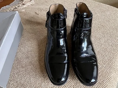 Botines FRANCO SARTO RIDDICK Mujer Negro Charol Doble Hebilla 9.5M Foto 1 de 4