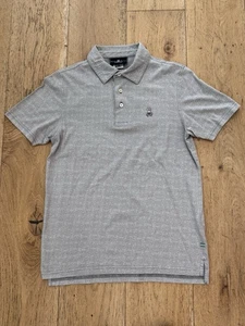 Men’s Psycho Bunny Small (4) Gray All Over Bunny Polo Shirt B6K699H1PC PreOwned - Picture 1 of 6