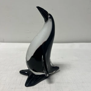 Lenox Kunst Glas 2007 Pinguin schwarz & weiß Smoking formeller Freund Figur 6 1/2" - Bild 1 von 9