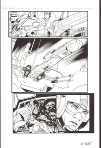 CHRIS SPROUSE 2019 STAR WARS INK ART-LUKE SKYWALKER IN X-WING FIGHTER! FREE SHIP - Picture 1 of 3