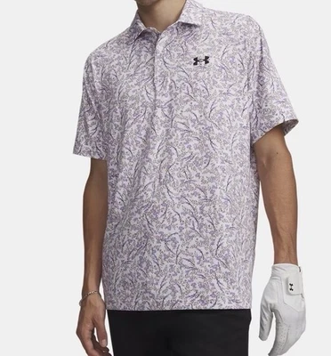 NWT Men’s Under Armour XL Playoff 2.0 Printed Polo 1377297 $70 (Floral Motif) - Image 1 of 4