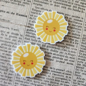 2 Stück Kawaii Sun Planar Resin, A17292 Bastelbedarf - Bild 1 von 5