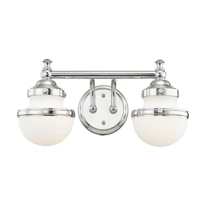 Livex Lighting 5712 Oldwick 2 Light 15"W Vanity Light - Chrome - Picture 1 of 12