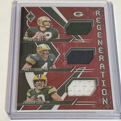 Panini Phoenix-Brett Favre Jordan Love Regeneration Red/99-Green Bay Packers 2024 Foto 1 de 3